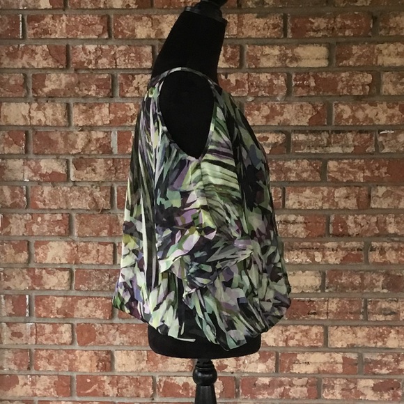 Jennifer Lopez Sheer Cold Shoulder Top - Picture 3 of 7